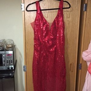 Sparkling Red Prom Dress